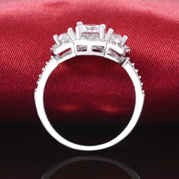 Charm Designer Three Stones Engagement Ring - Picture 5 of 5